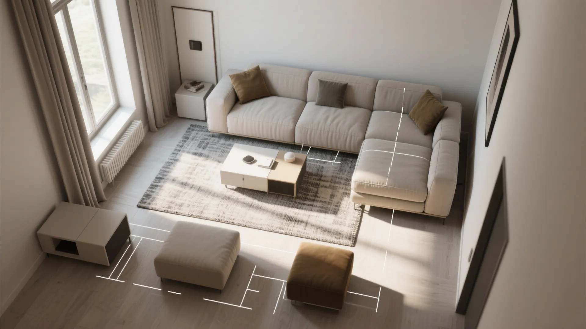 3. The Chaise on One Side (Space-Aware Layout)