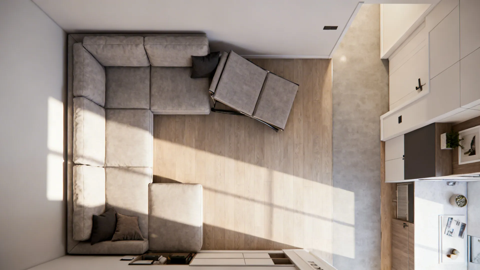 3. Use the chaise as a pathway guide