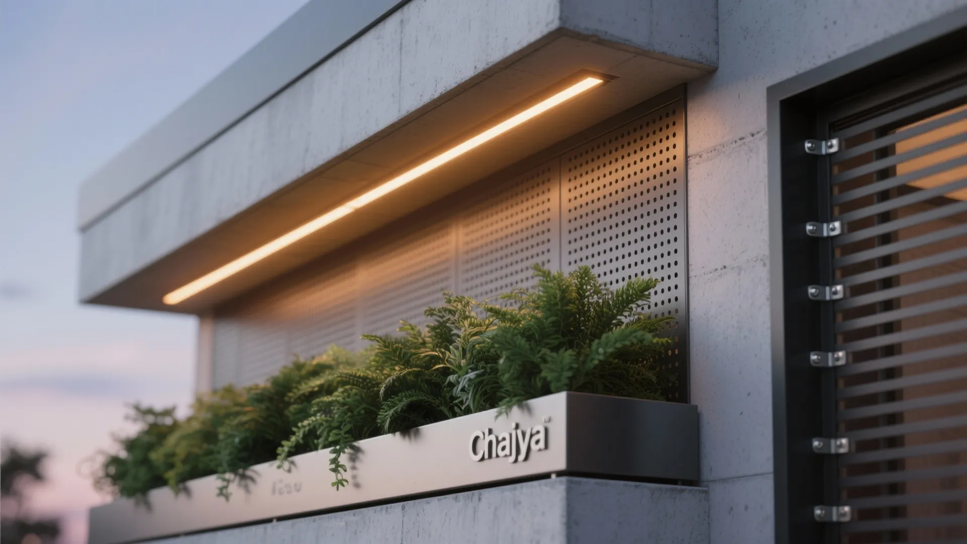 Integrated Utility: Plants, Lighting, and Privacy Screens