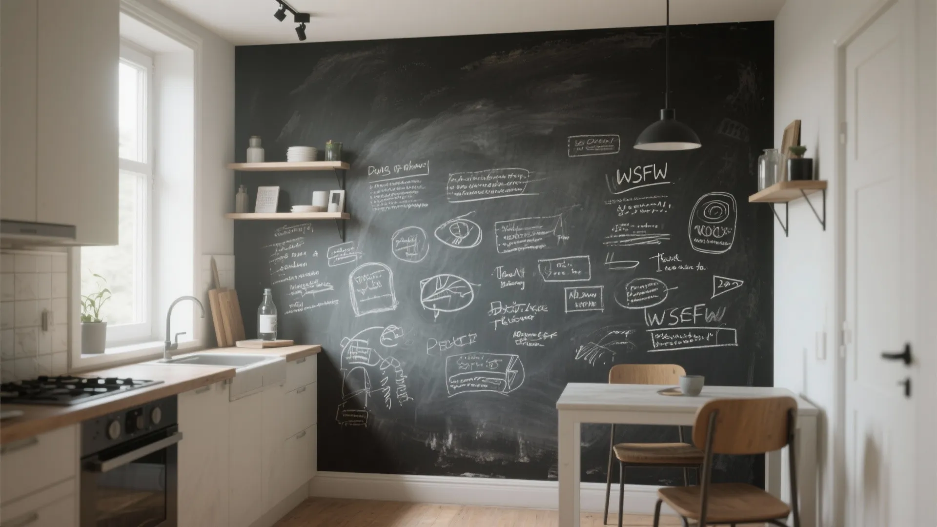 3. Writable Chalk or Matte Backdrop