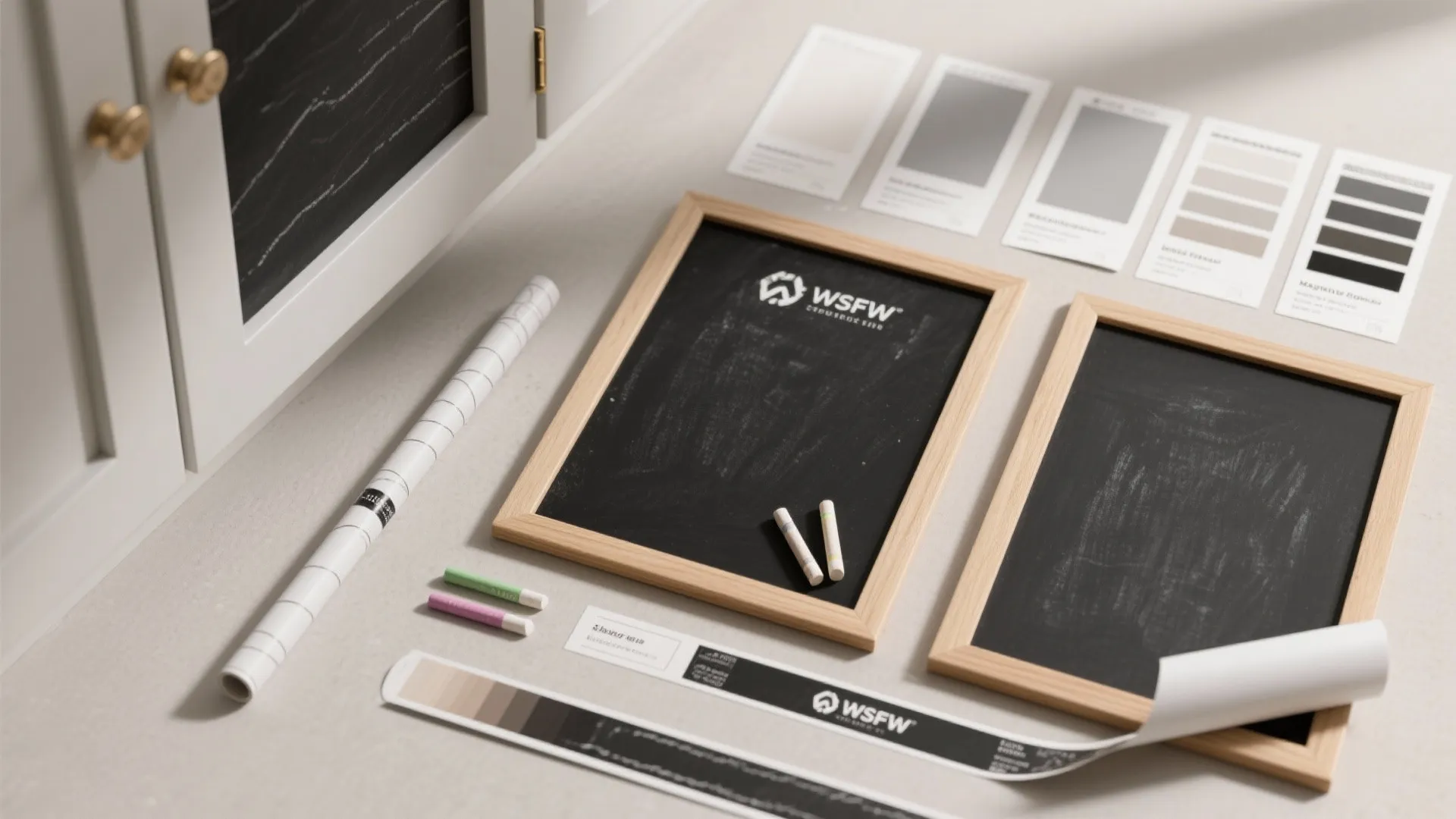 3. Chalkboard cabinet inserts