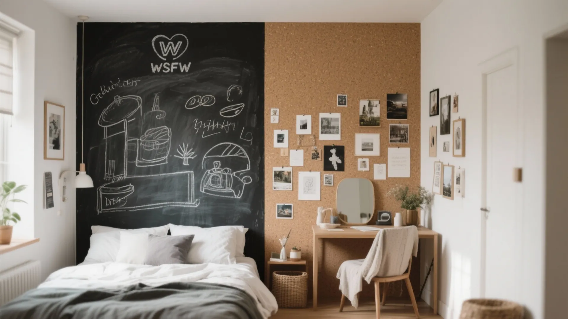 3. Giant Chalkboard & Cork Combo