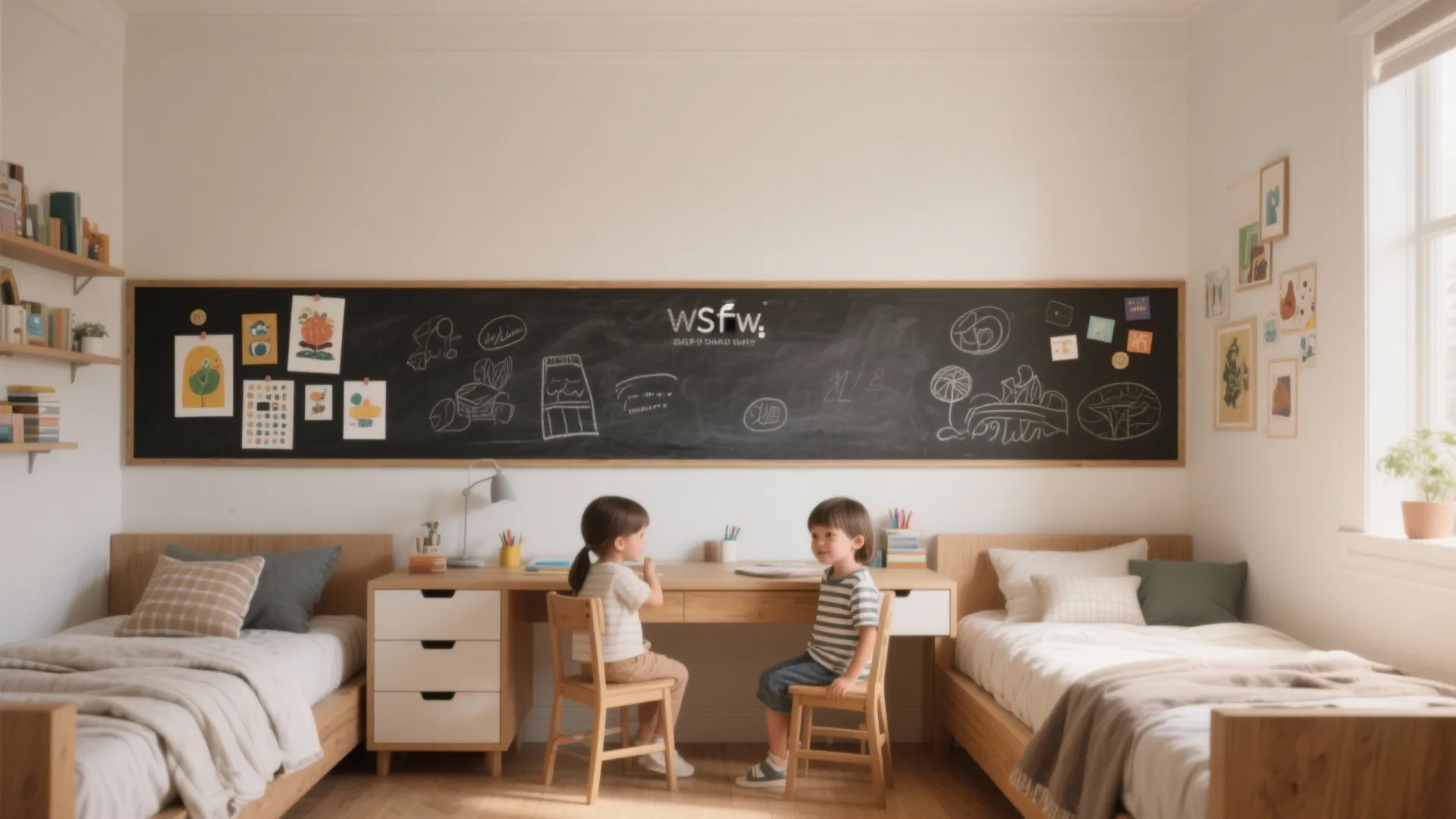 Writable Wall: Chalkboard + Magnetic Zone