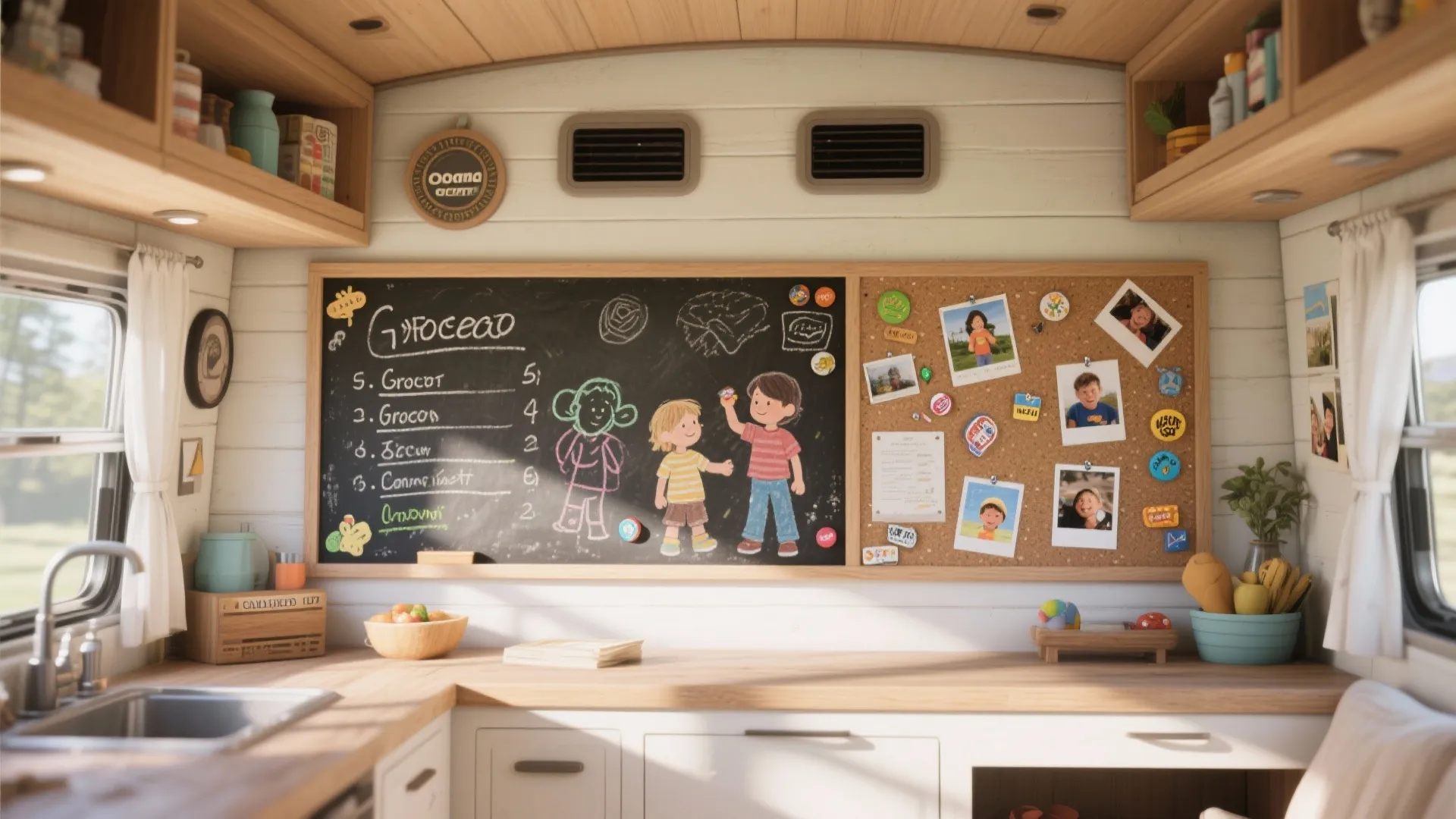 2. Turn a wall into a multifunctional chalk/magnetic board