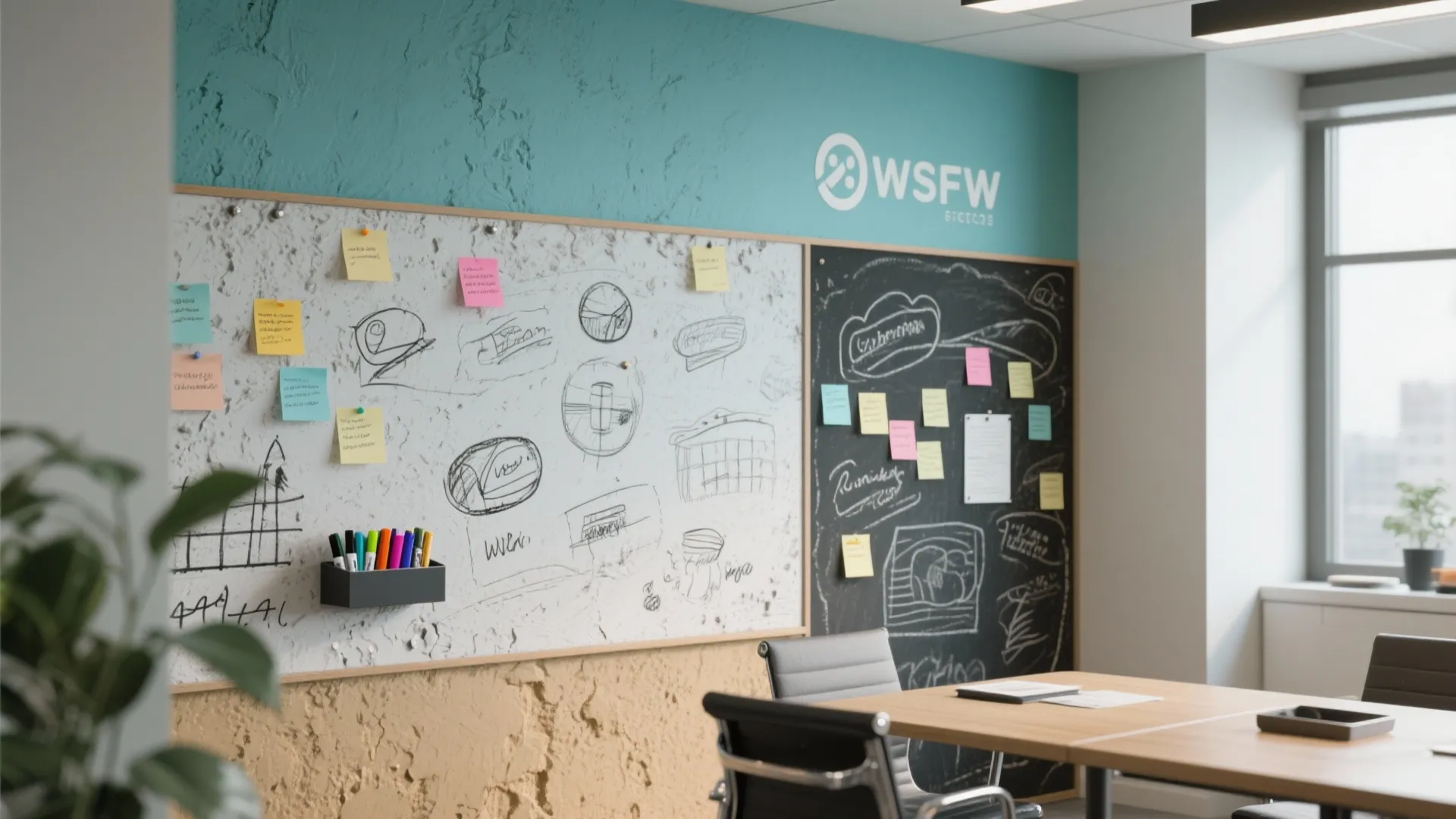 3. Chalk or magnetic paint for functional creativity