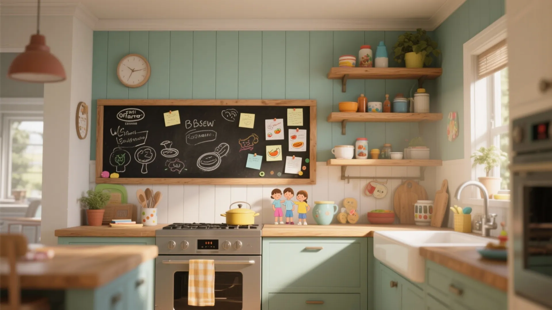 5. Chalkboard or magnetic paint for functional fun