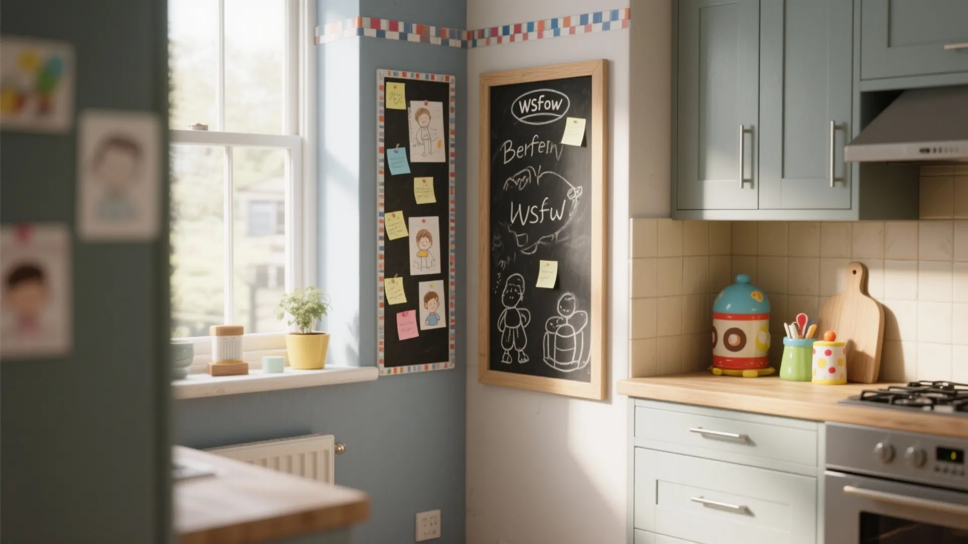 5. Interactive Chalk or Magnetic Panels