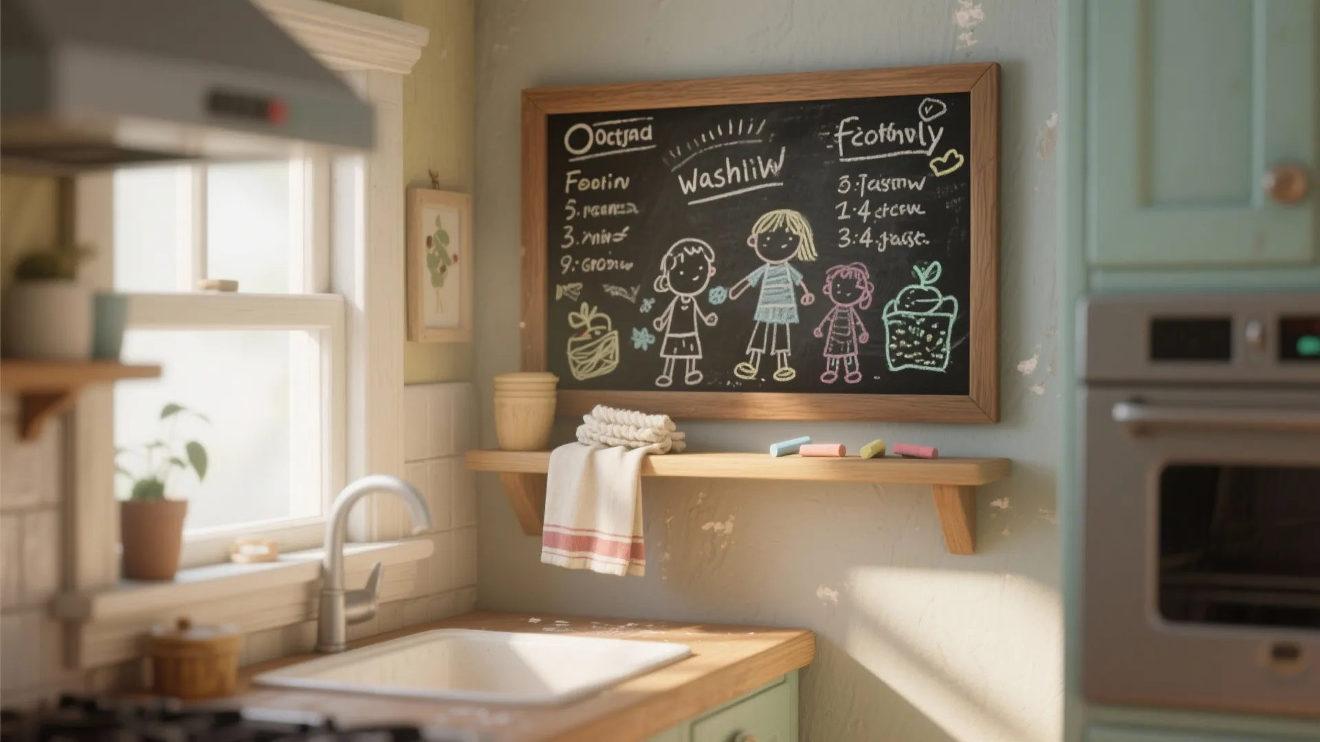 4. Chalkboard or washable paint for function and fun