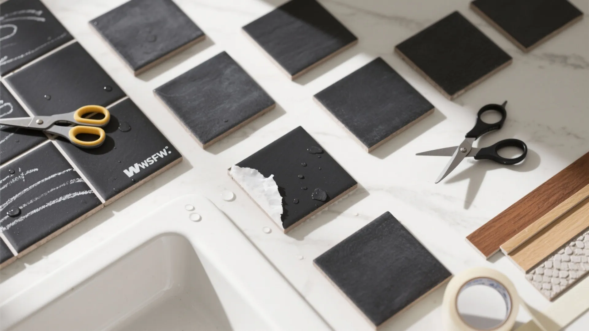 4. Chalkboard Tiles or Decals for Peel-and-Stick Flexibility