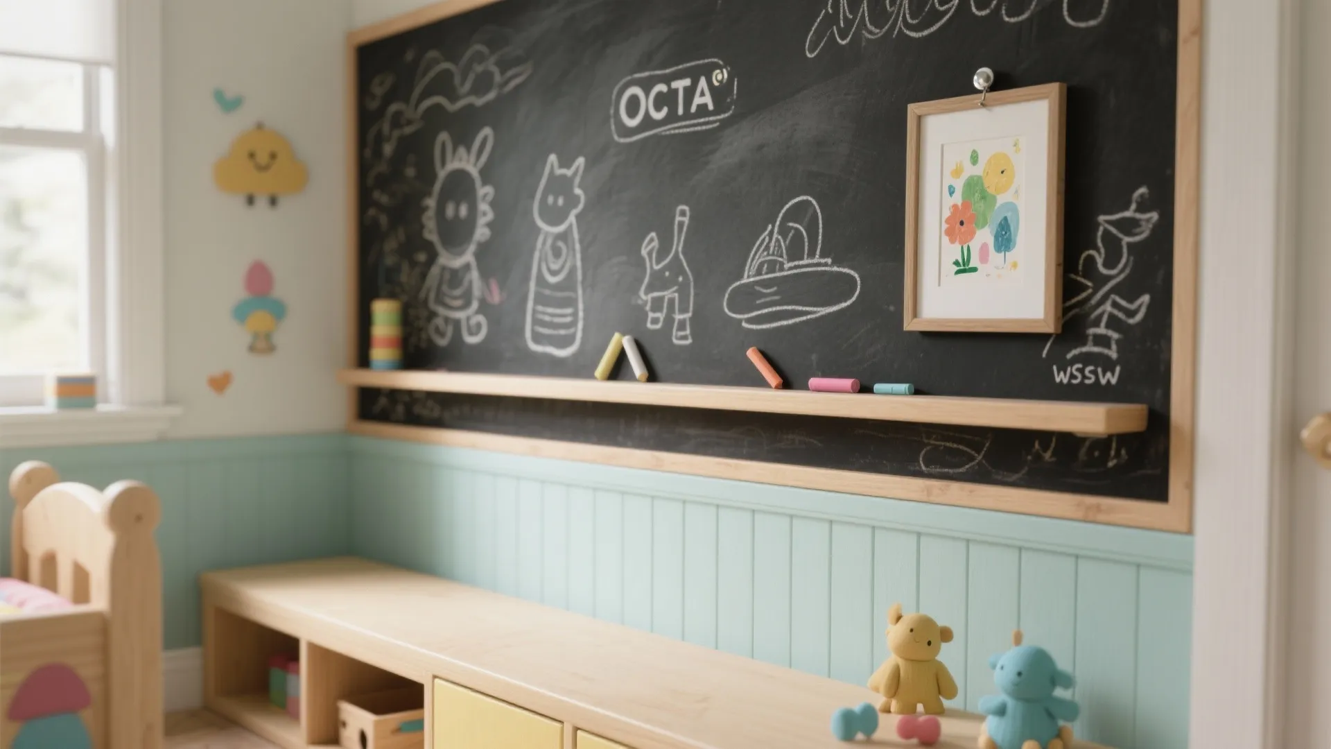 Color Zoning with Chalkboard and Magnetic Surfaces