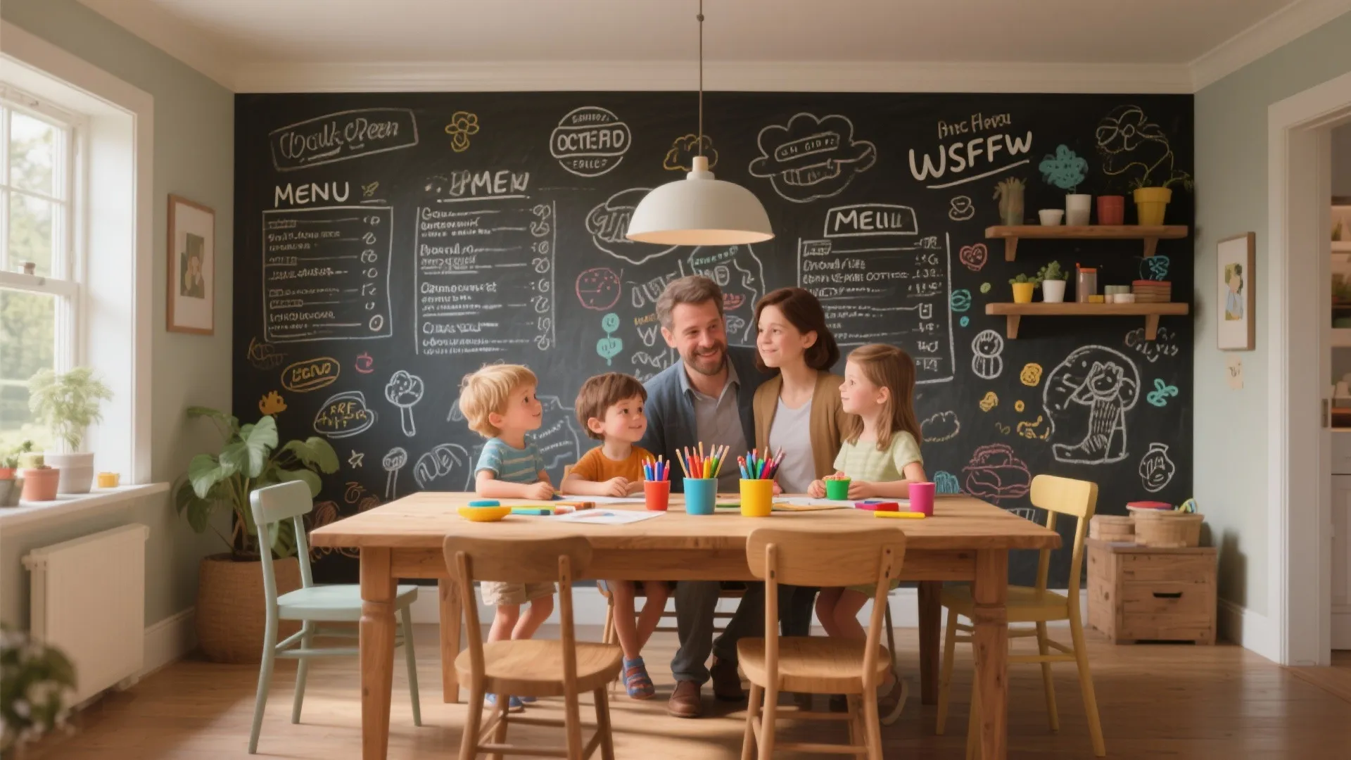 5. Chalkboard or washable accent