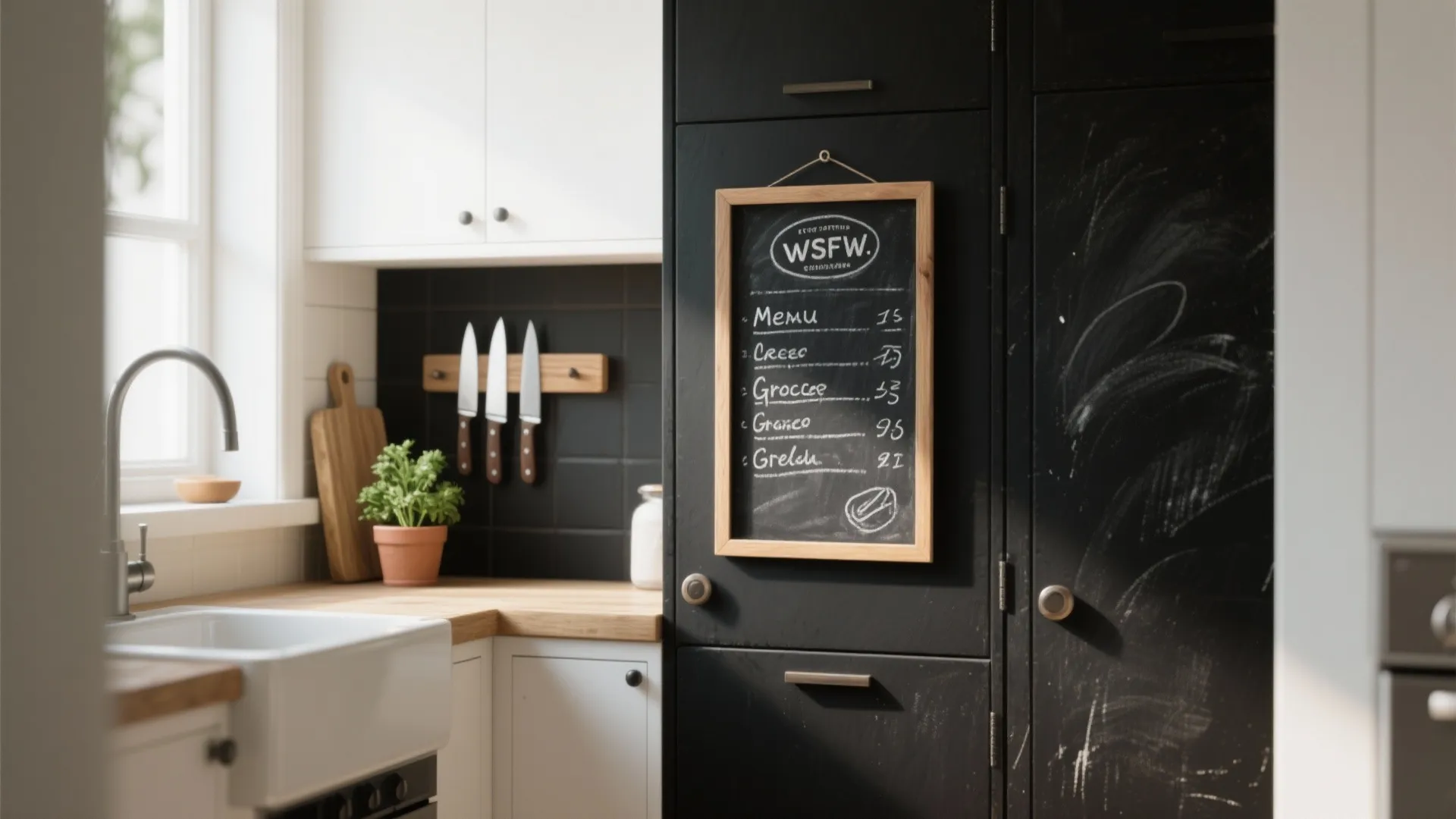 3: Chalkboard paint accent