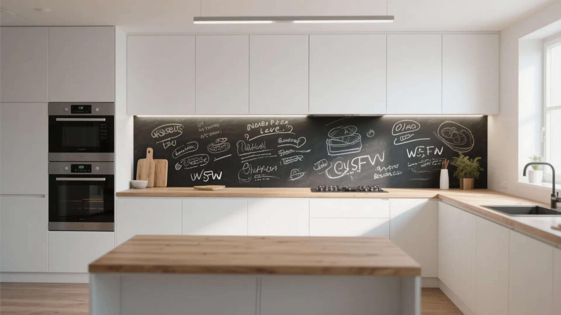6. Chalkboard Backsplash Strip