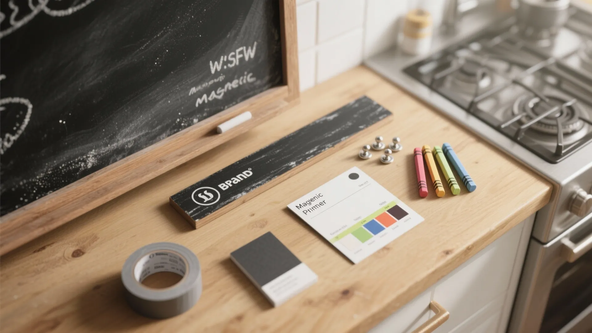 5. Chalkboard and magnetic accents