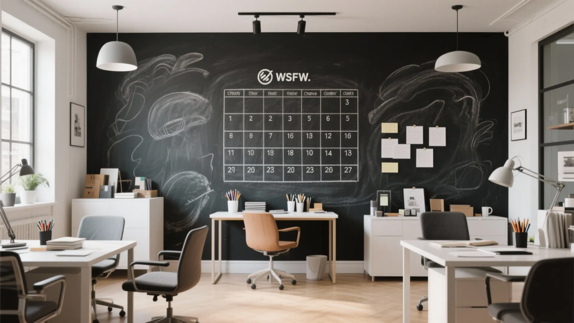 2. Large-Scale Calendar Wall