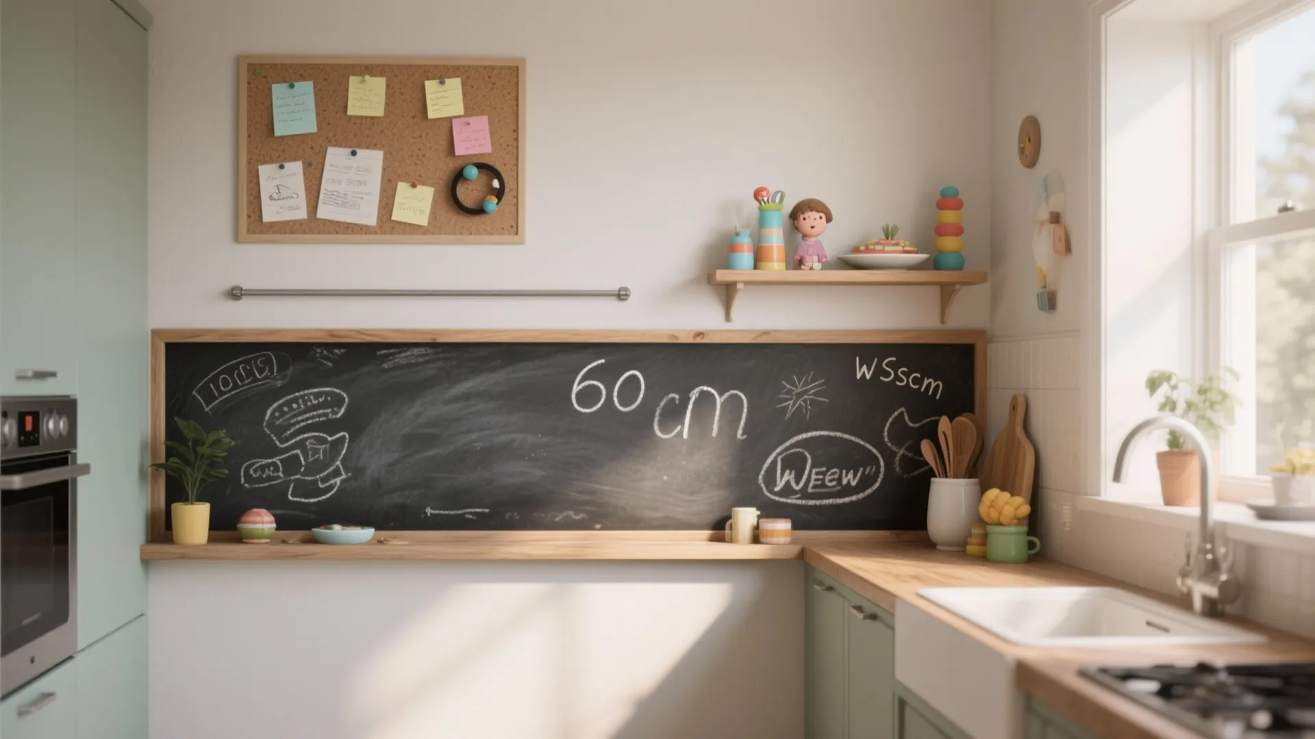 3. Chalkboard Corner: Practical and Playful