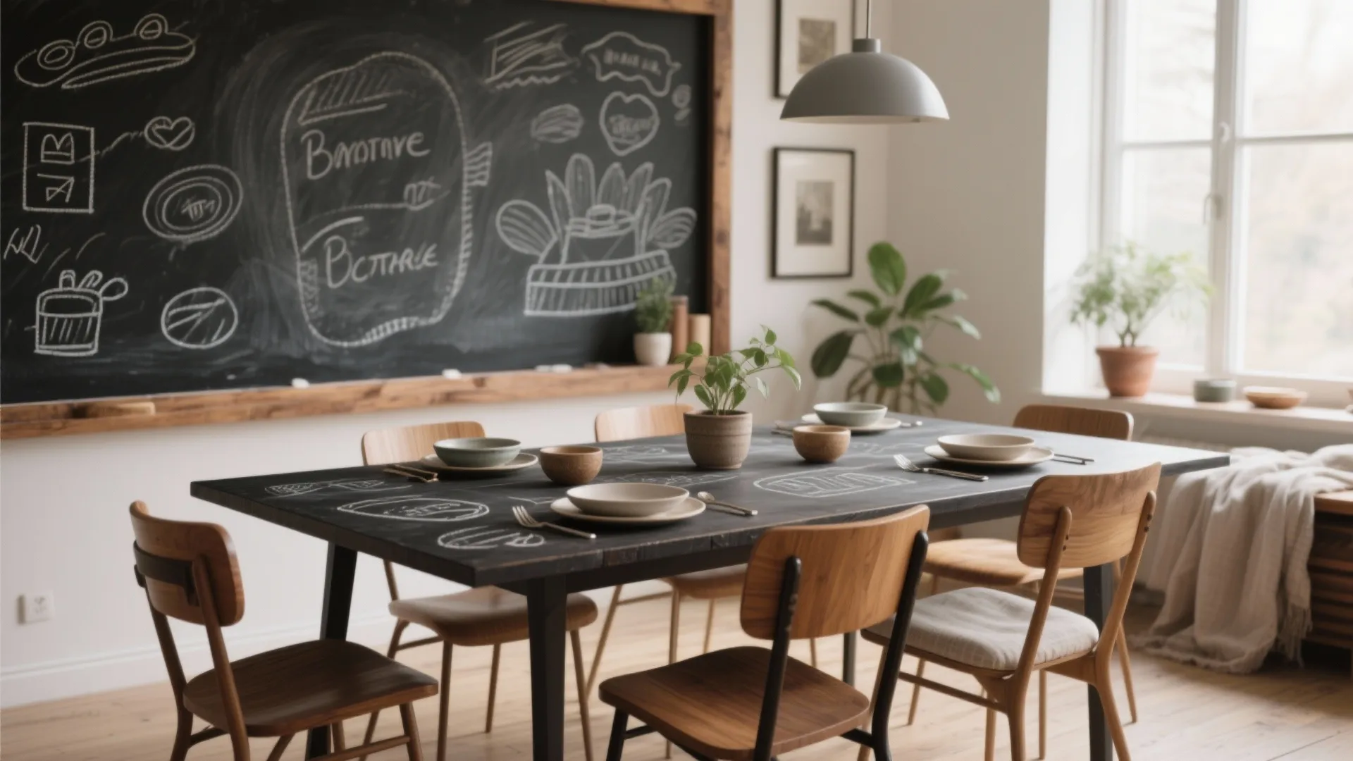 Chalkboard Paint Dining Table: 5 Creative Ideas: Hands-on tips from a designer on turning a dining table into a writable, playful and practical surface