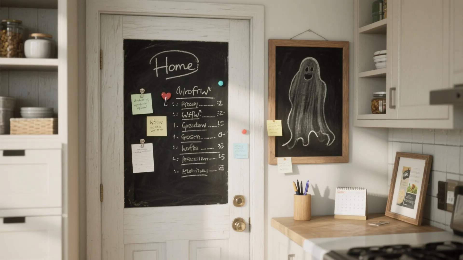 3. Chalkboard or Writable Doors for Function and Fun