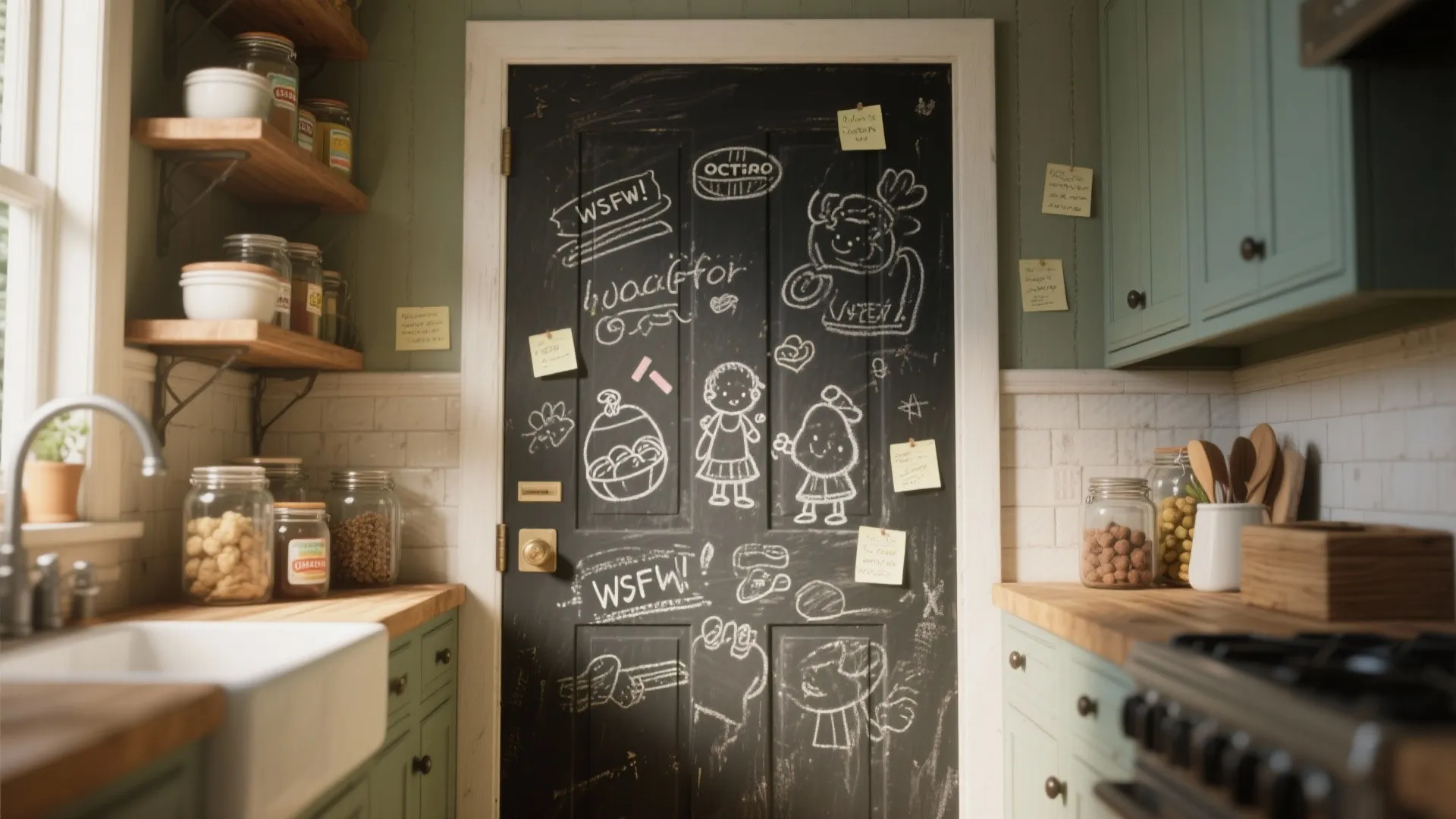 3. Chalkboard or Writable Panels