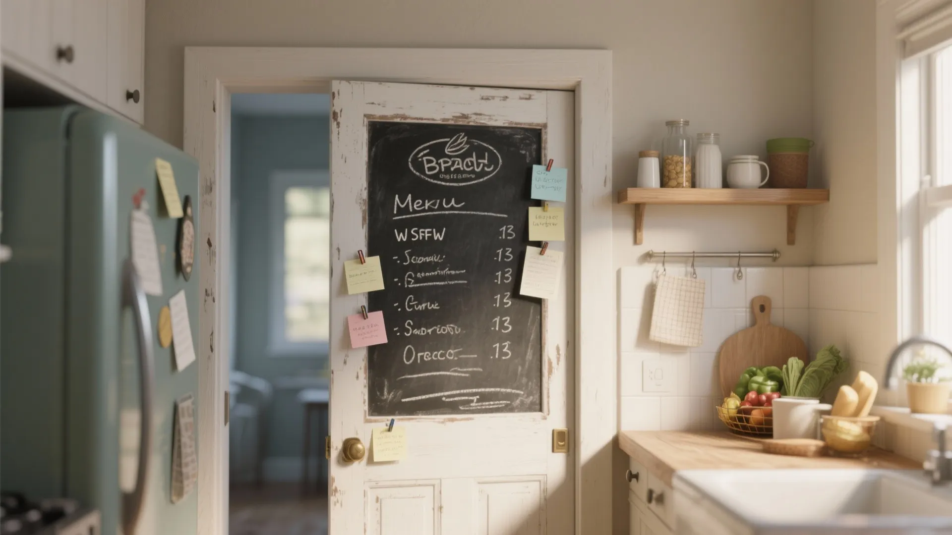 5. Chalkboard or Writable Finish