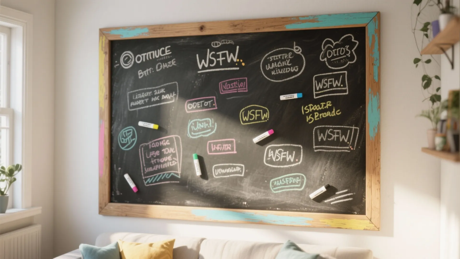 Idea 5: Interactive Chalkboard & Chalk-Paint Frame