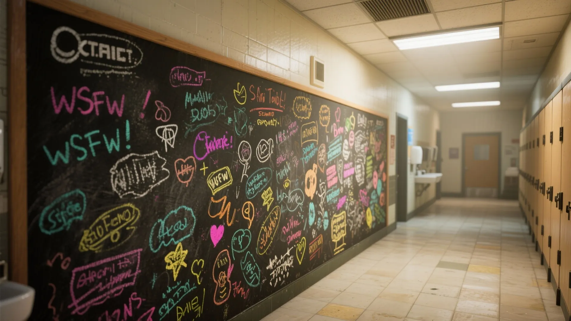 1. Interactive Chalkboard Wall