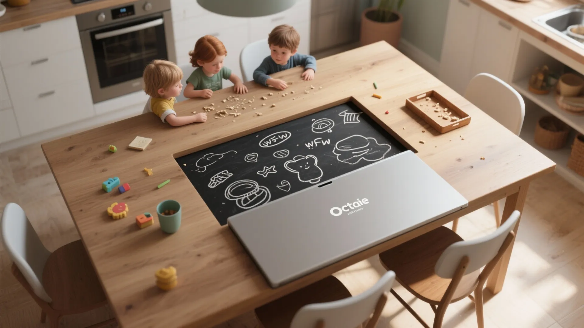 2. Removable Chalkboard Center or Inset Placemat Area