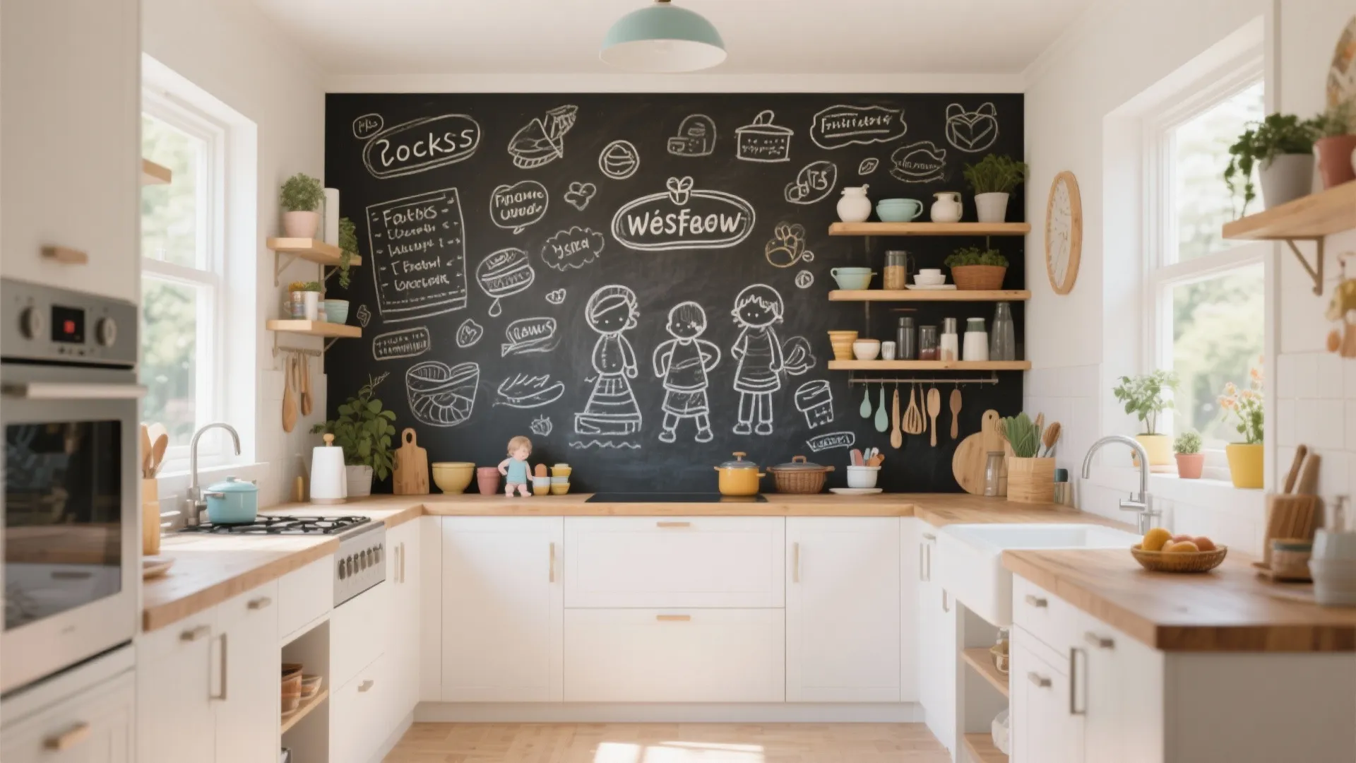 10. Blackboard-Style Wallpaper