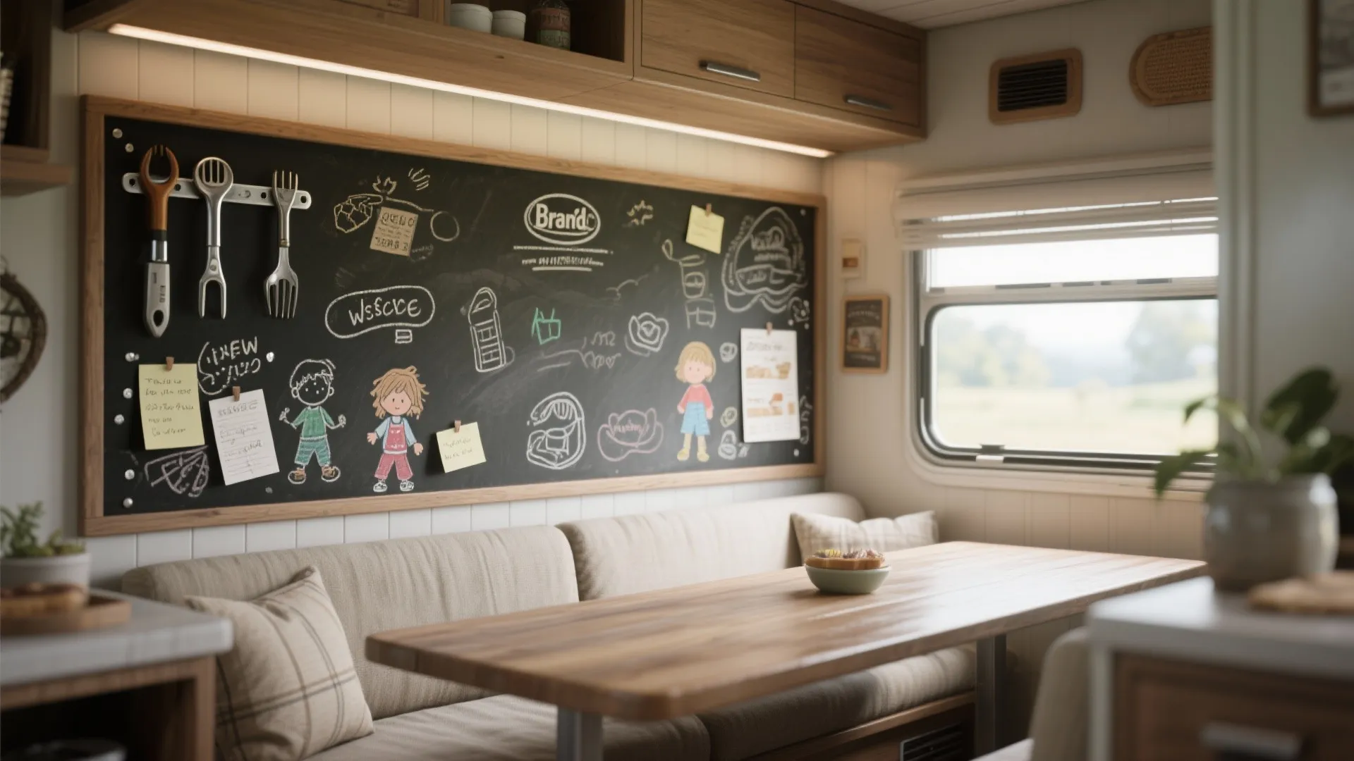 3. Chalkboard & Magnetic Zones for Flex Living