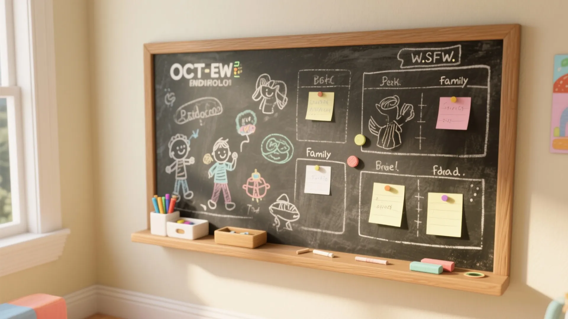 4. Chalkboard or interactive mural