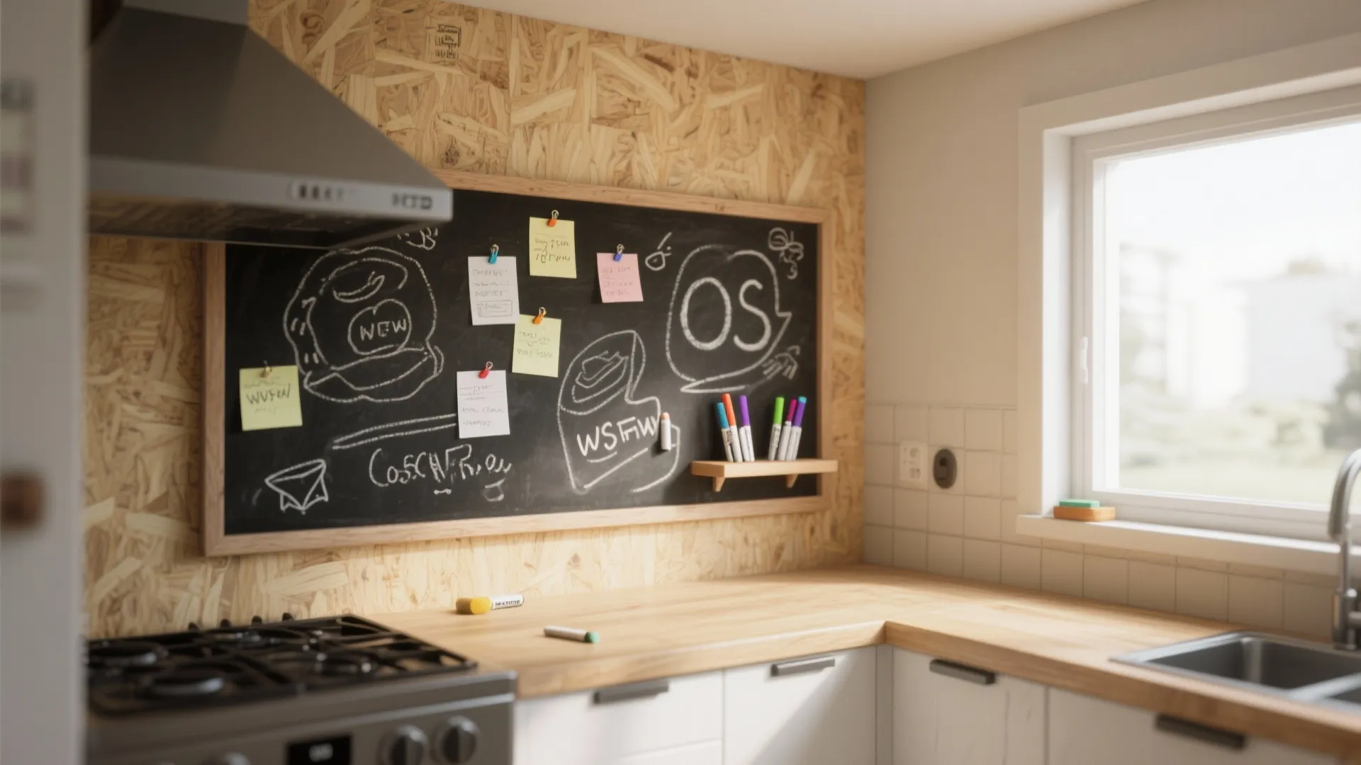 4. Chalkboard or Writable Panels for Function