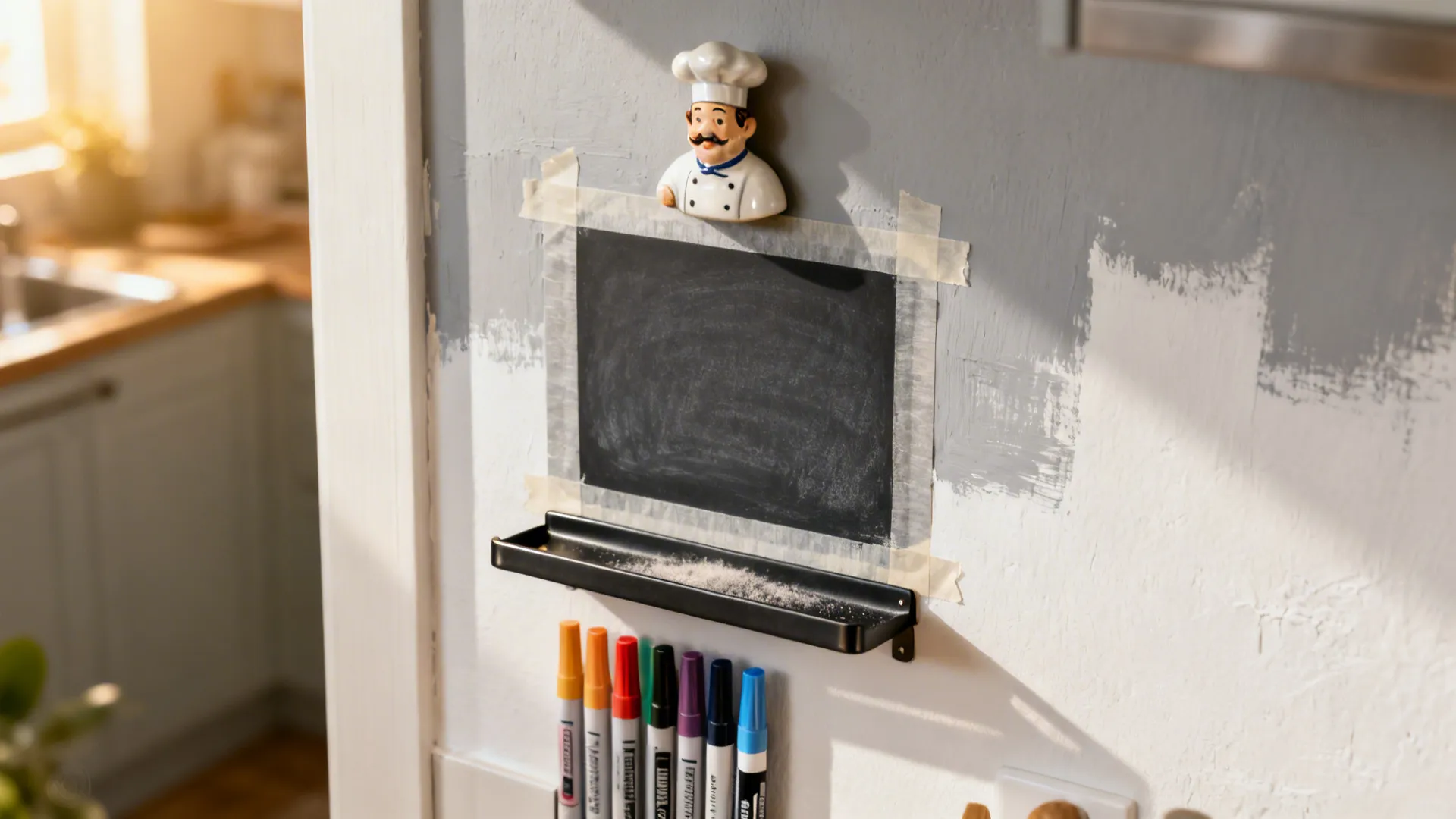 Chalkboard Chef Menu Wall for Daily Notes