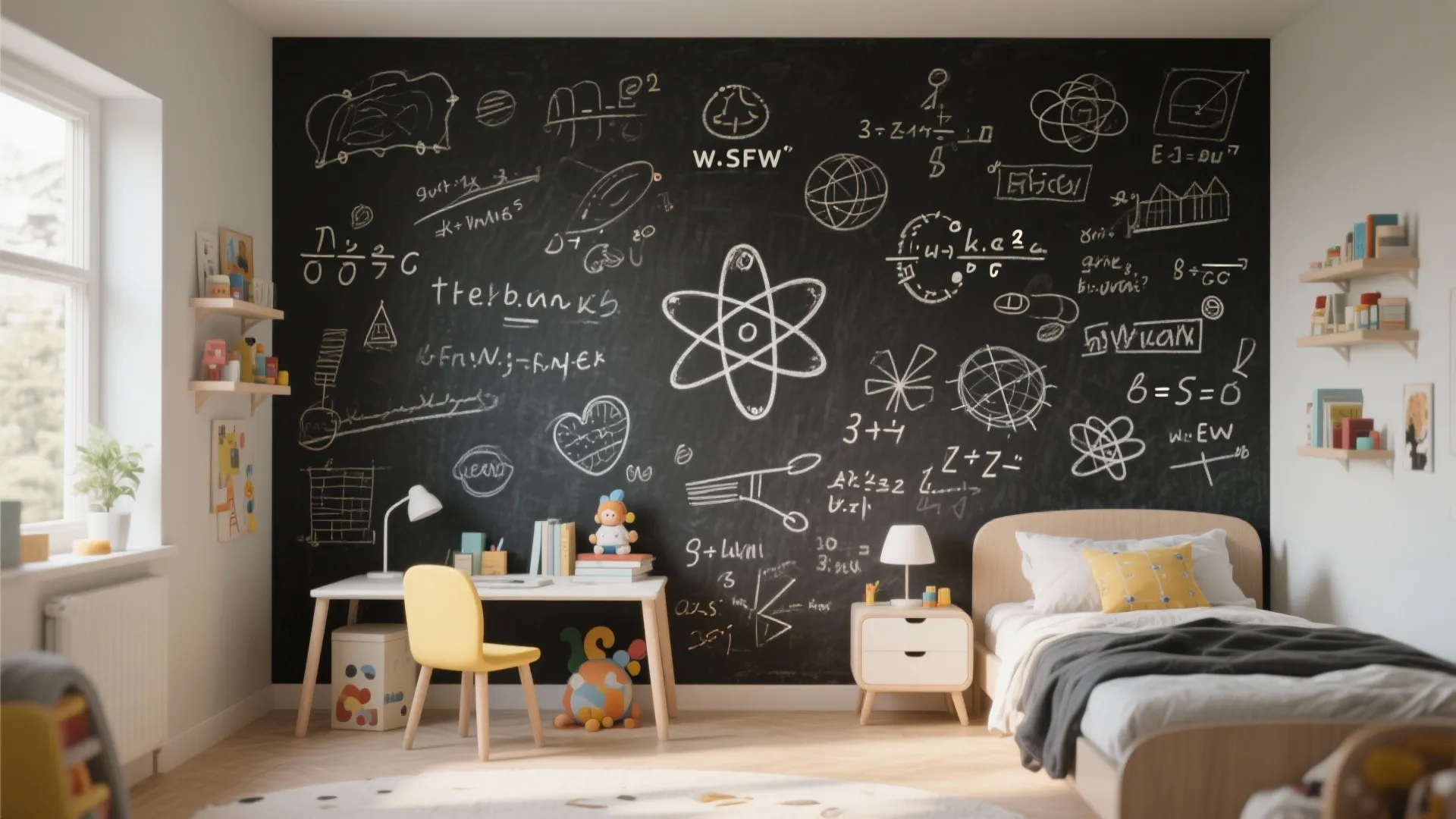 7. Chalkboard Science Equation Wall
