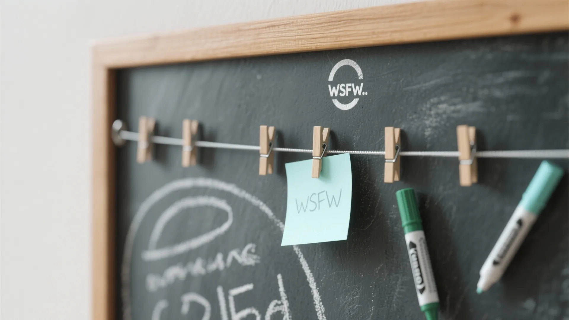 4. Chalkboard or magnetic message wall