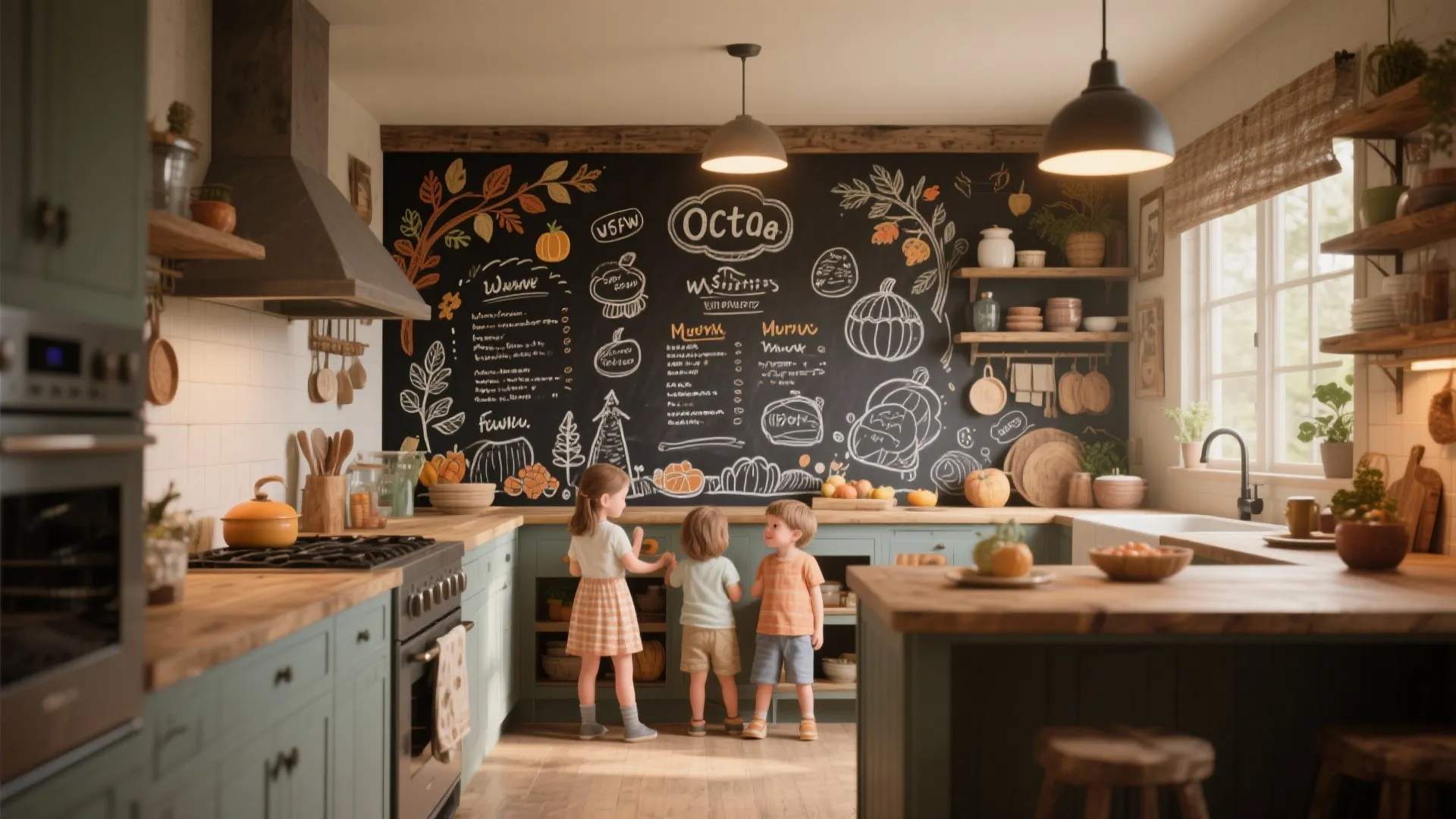 4. Whimsical Chalkboard Walls