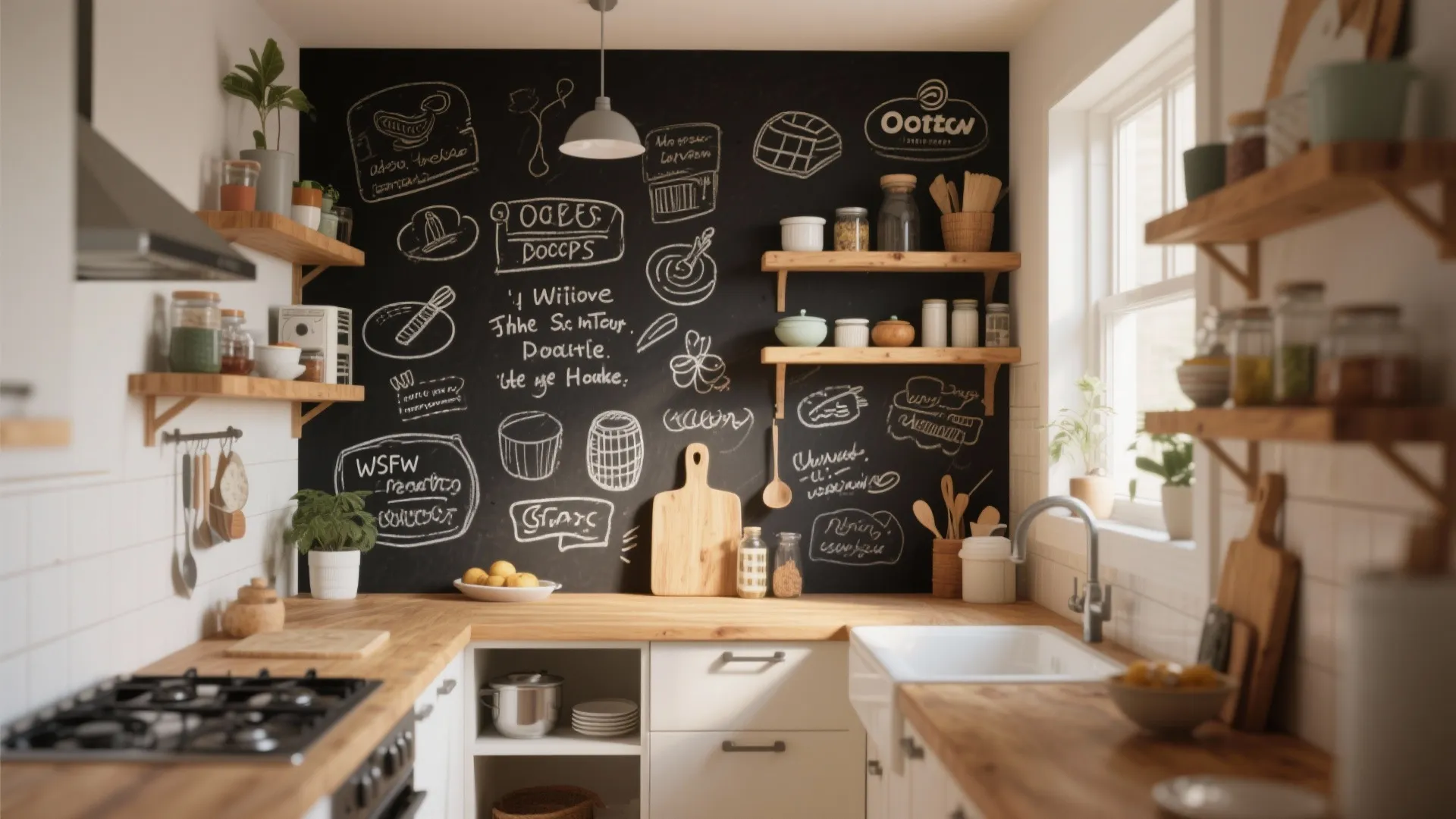 Chalkboard Wall for Rotating Art
