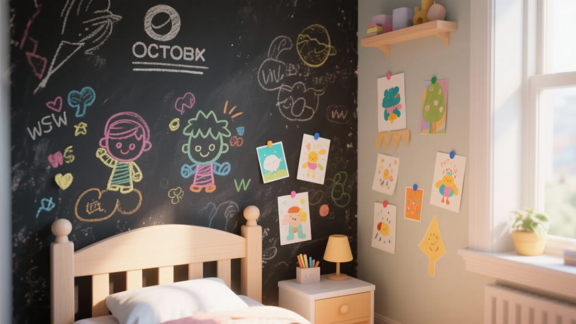 1. Chalkboard Wall for Endless Creativity