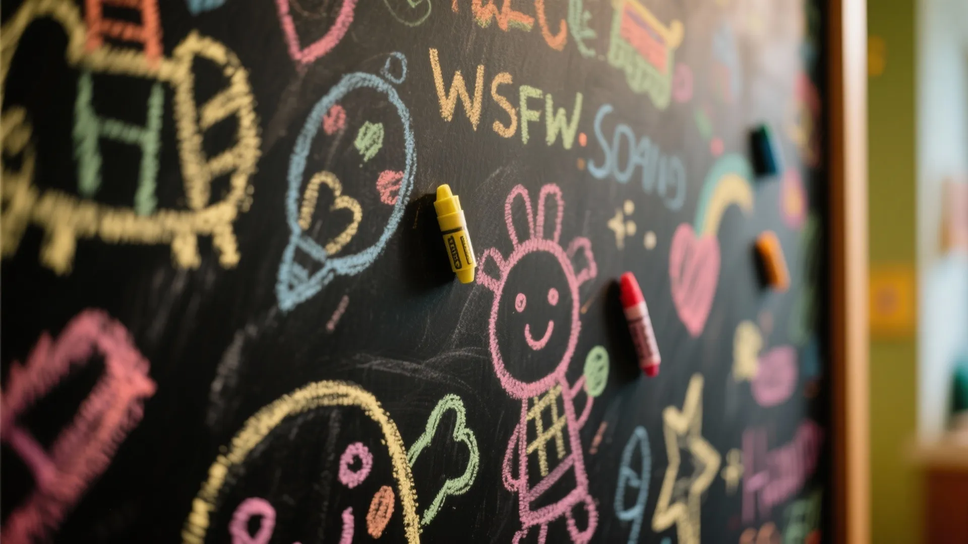 1. Interactive Chalkboard Wall