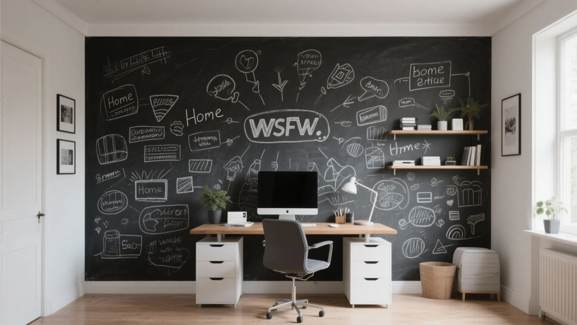 7. Chalkboard or Whiteboard Walls
