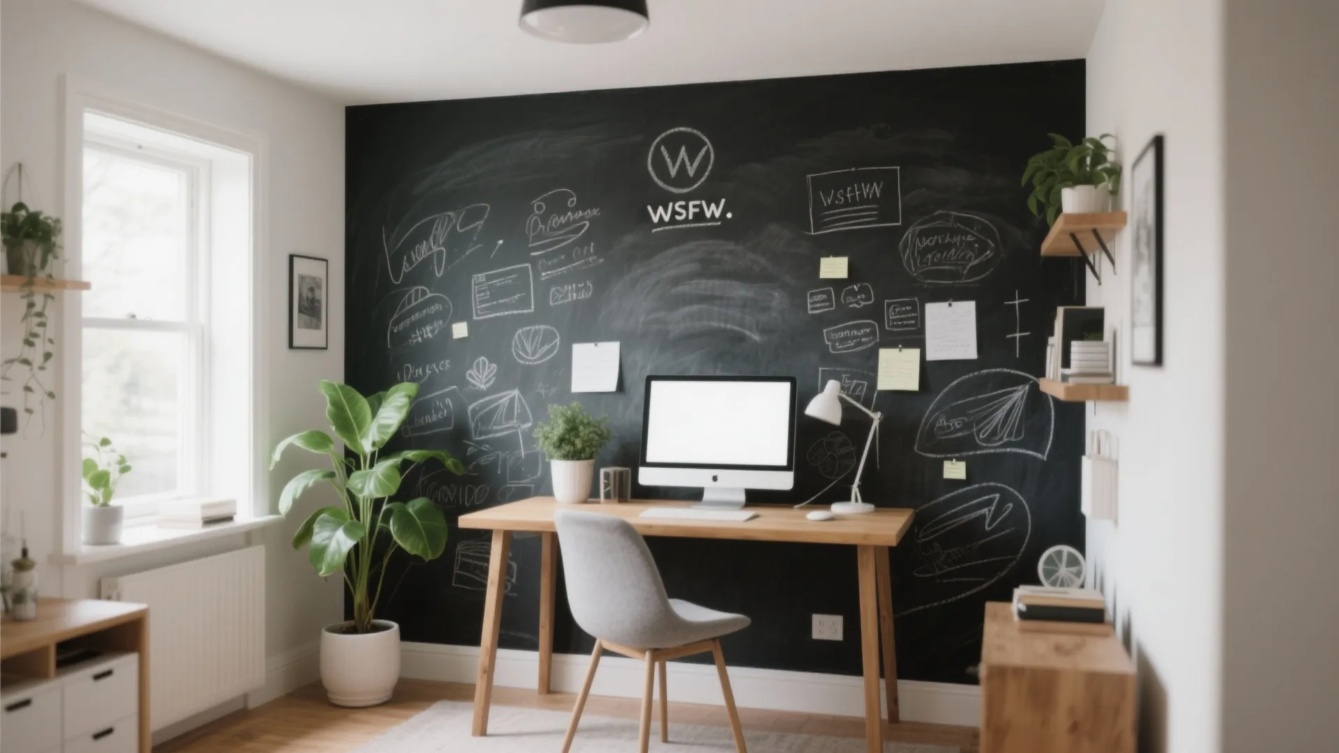 3. Chalkboard or Whiteboard Wall