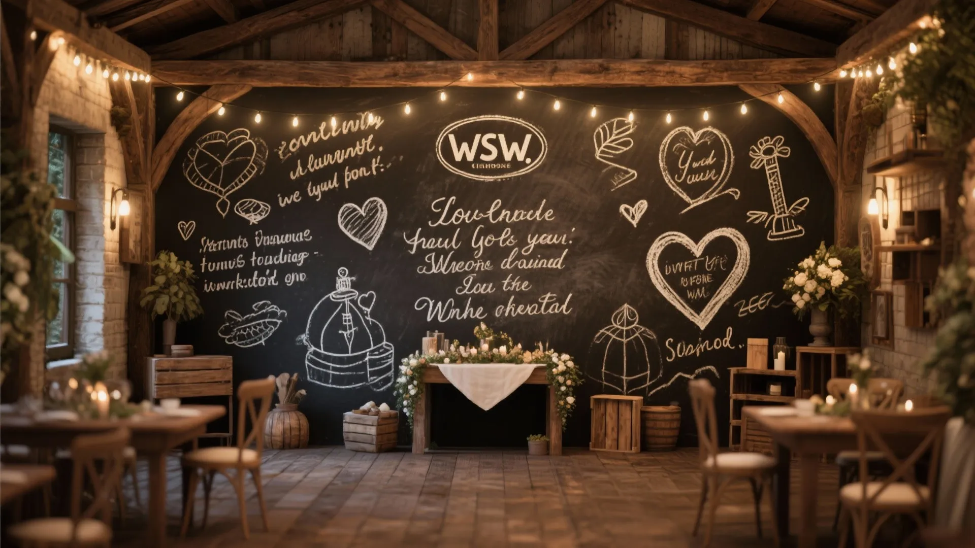 Vintage Chalkboard Backdrop