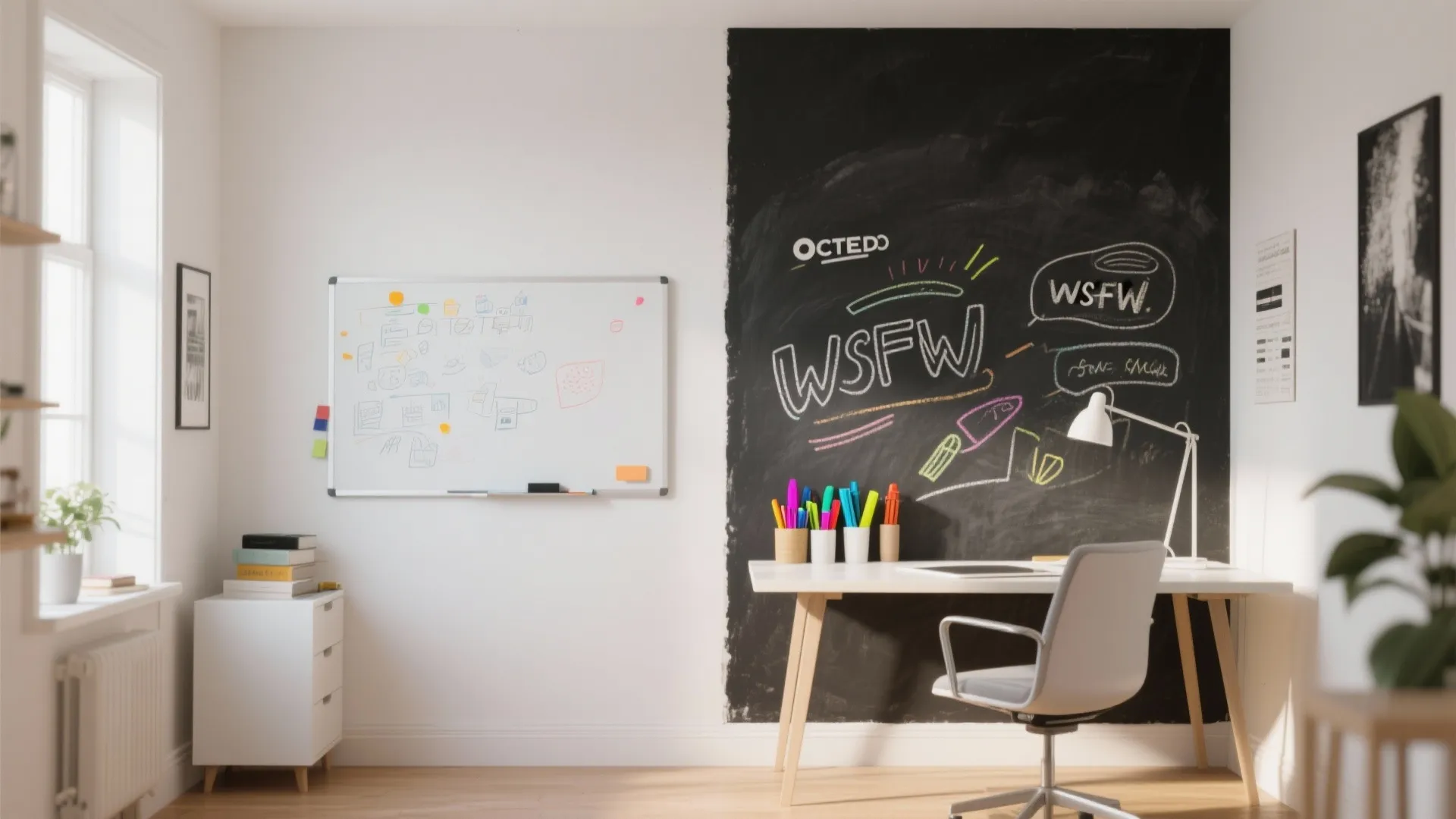 6. Chalkboard or Whiteboard Paint