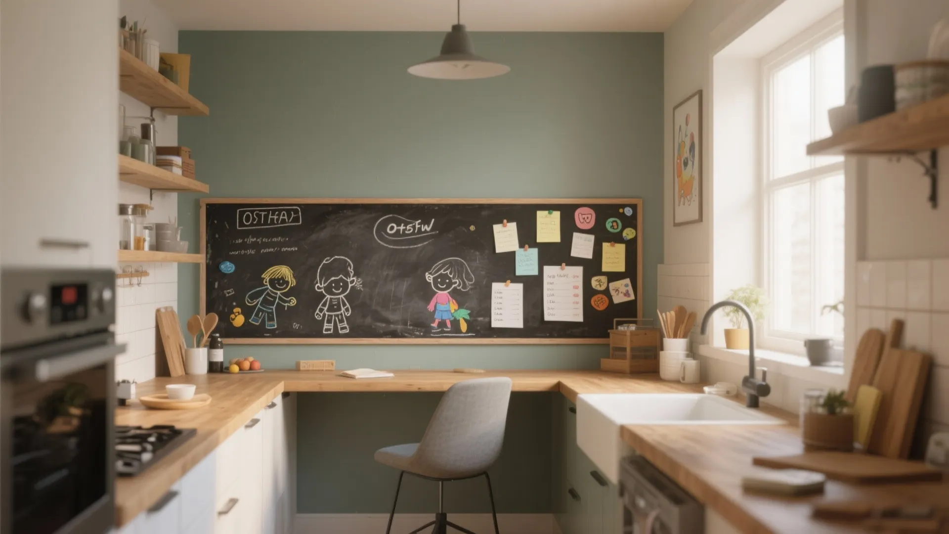 5. Chalkboard or Magnetic Paint Zones