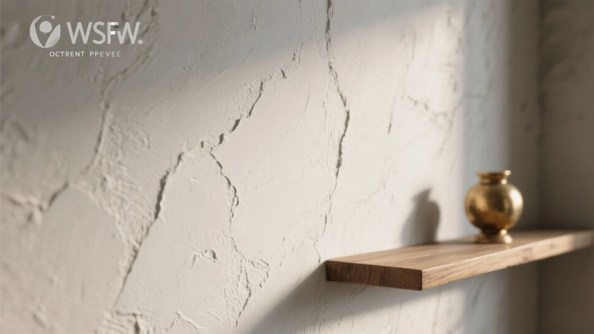 2. Chalky Accent Wall over Textured Plaster