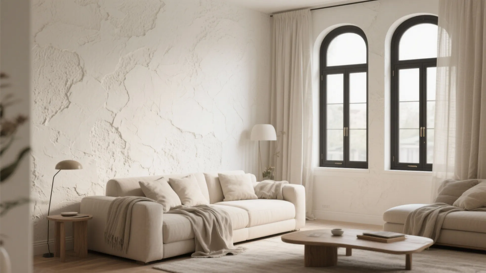 3. Chalky Cream with Dark Accents