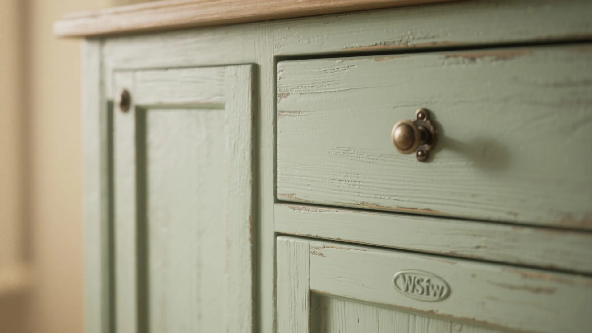 4. Chalky sage with matte finish for vintage charm