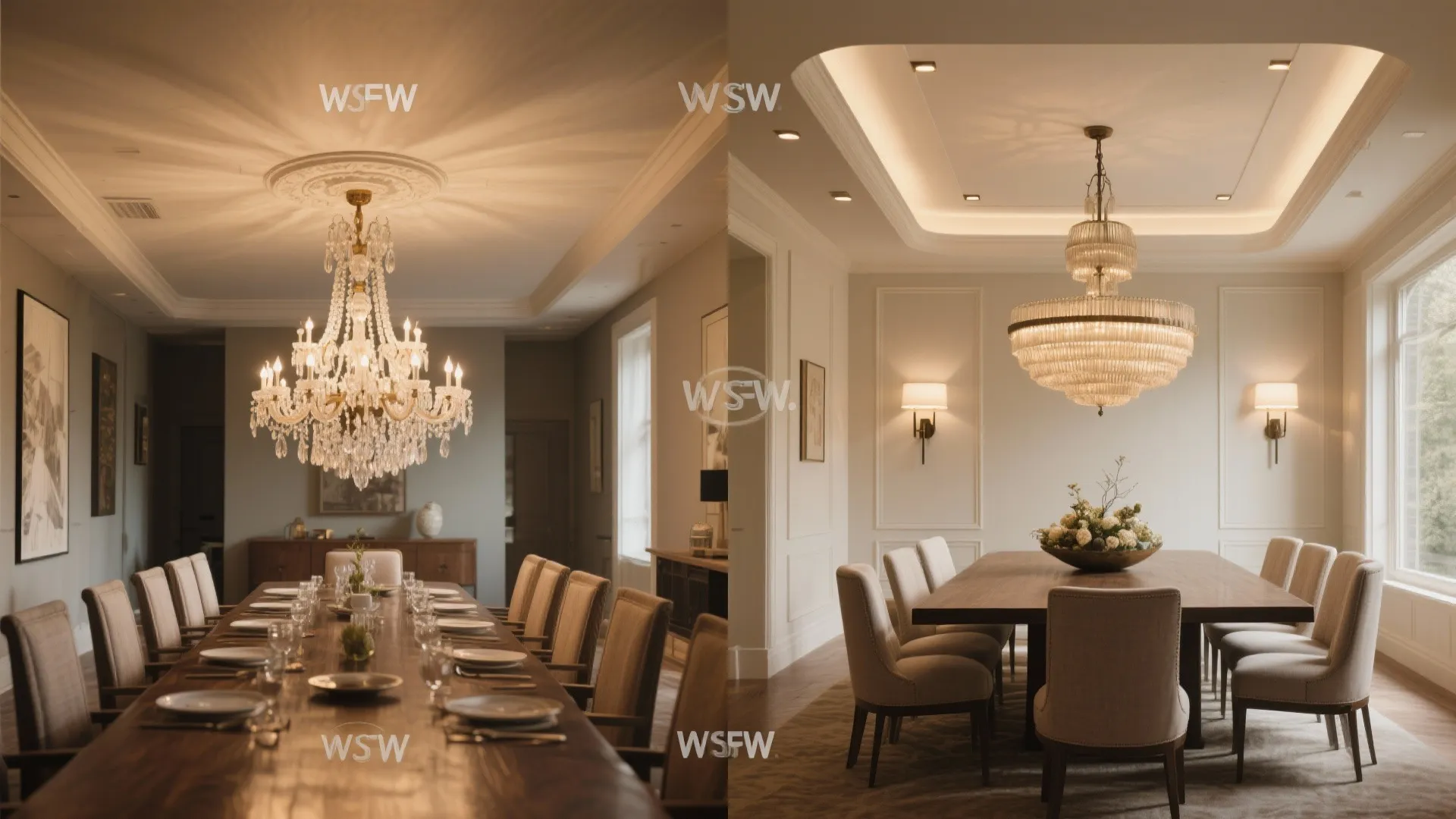 3. Oversized Centerpiece Fixture with Layered Lighting