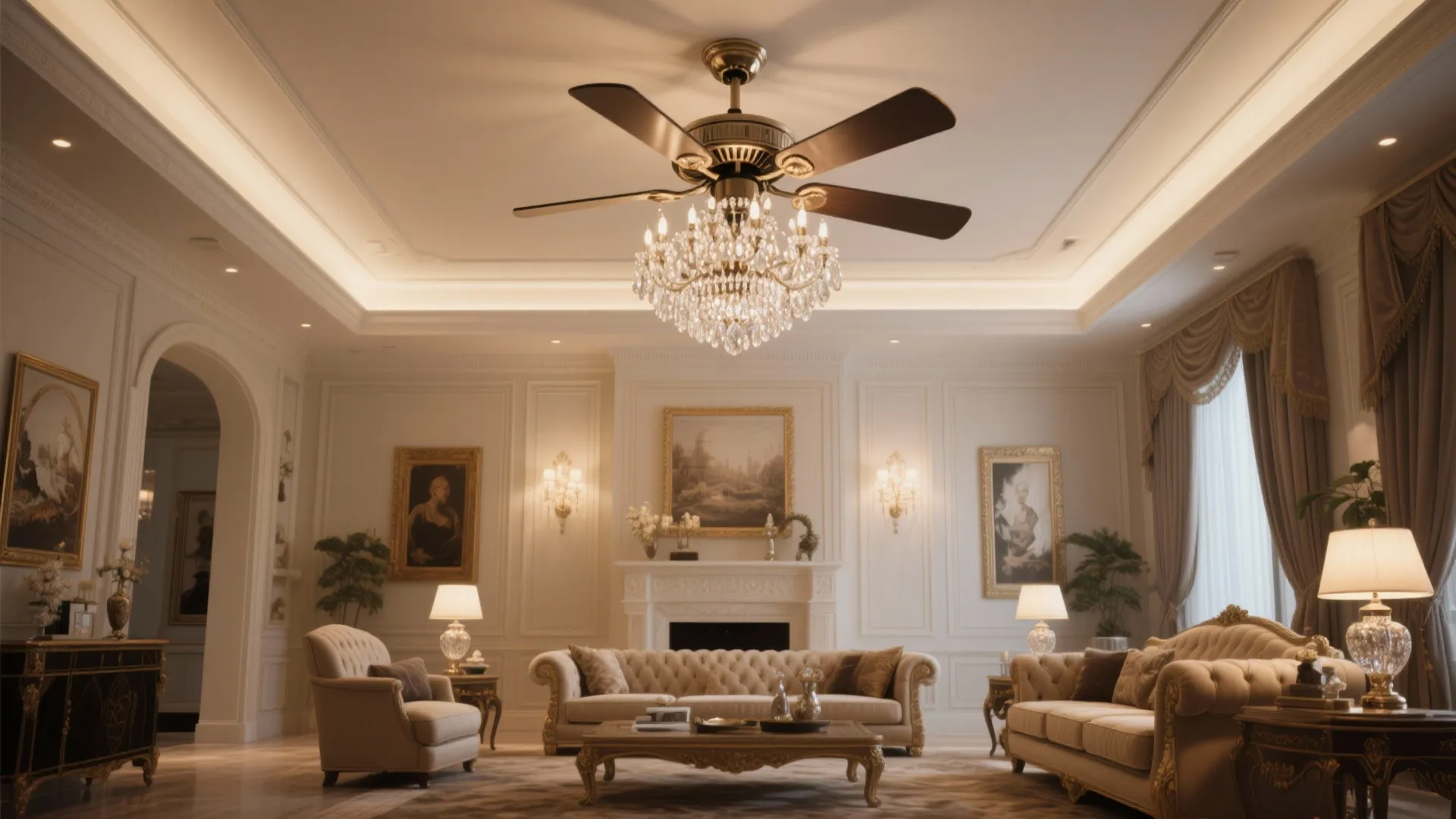 8. Statement Chandelier Fans