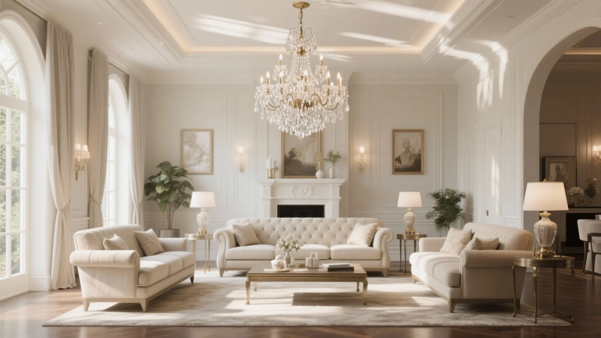 2. Statement Chandelier as a Focal Point