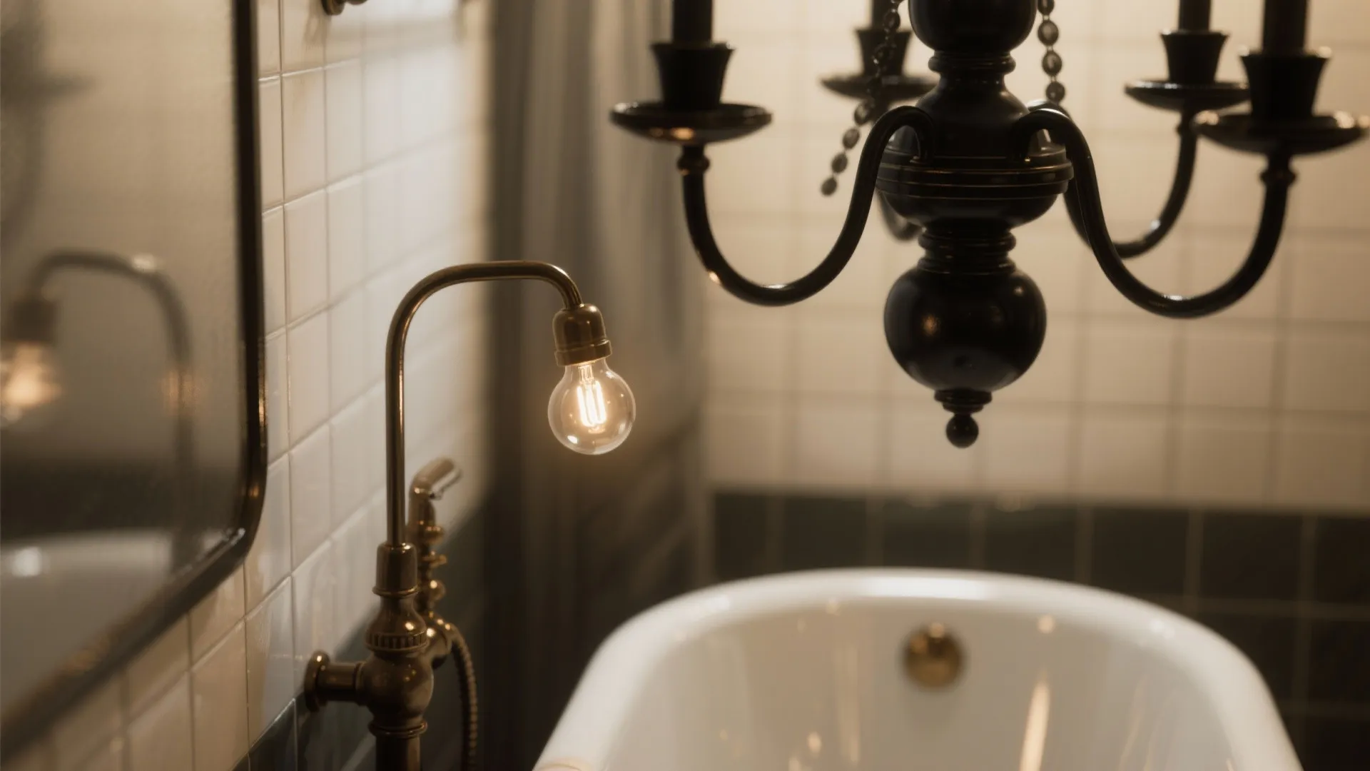 1. Centerpiece over a freestanding tub